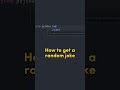How to get a random joke (Python)