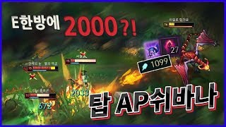 E스킬 한방에 2000데미지가 들어가는 탑AP쉬바나