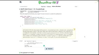 Java Practice-it Introduction to Java Programming | Self-Check 1.12 DoubleSlash