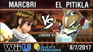 [Adapt Kingdom] Marcbri (Diddy Kong, Pit) vs El_Pitikla (Fox) SSB4 Losers R7