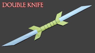 Origami Knife, How to Make a Double Sided Paper Knife, origami pisau kertas