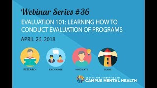 CICMH Webinar - Evaluation 101: Learning how to conduct evaluation of programs and services