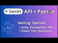 Getting Started with Gemini AI and Python | Google GenAI Setup & Text Generation Tutorial