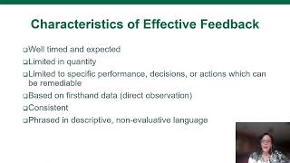 Effective Feedback