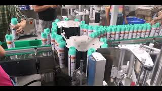 AILE High Speed Aerosol Bottle Single Side Positioning Double Heads Labeling Machine