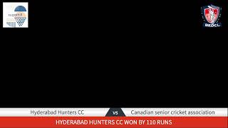 Hyderabad Hunters VS Canadian Seniors Cricket B