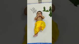 Abhiraj's Four month birthday|श्रावण मास|Shravan Month theme photoshoot idea at home