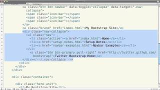 Twitter Bootstrap 101: Navbar Markup