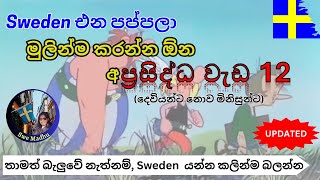 Important 12 things that you have to do in Sweden/SWEDEN ආපු ගමන් කරන්න ඕන වැඩ 12/Sweden in Sinhala/