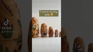 Custom wood nesting dolls