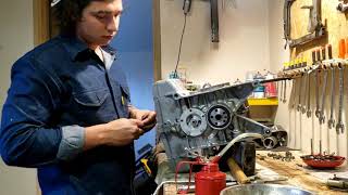 Armando el motor de un citroen mehari, 3cv ,2cv6