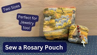 How to Sew A Rosary Pouch | How to Sew a Jewelry Pouch | DIY Rosary Pouch Pattern | Zippered Pouch