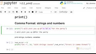 printing numbers with strings - Introduction to Python: Absolute Beginner Module 1 Video 18