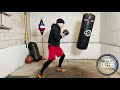 12 tough heavy bag rounds combos are listed at beginning of round and are in description below