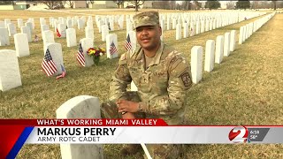 WDTN: Wright State Army ROTC volunteered to clean Dayton VA Cemetery