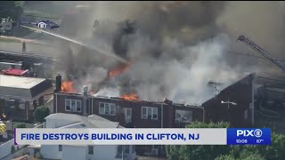 Fire destroys building in Clifton