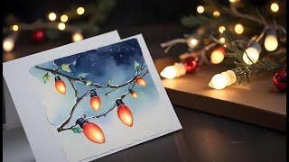 Create a WATERCOLOR Christmas Lights MASTERPIECE in 5 Easy Steps!