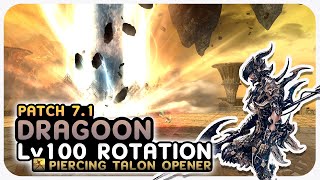 DRAGOON Level 100 Piercing Talon Opener Rotation Showcase | 2.50s | 2 Mins | Dawntrail Patch 7.1