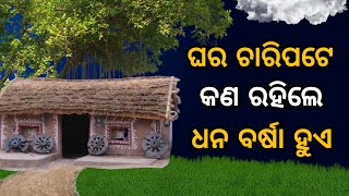 ଘର ଚାରିପଟେ କଣ ରହିଲେ ଧନର ବର୍ଷା ହୋଇଥାଏ | Odia vastu tips, bayagita # Ajiraanuchinta # odia tips |