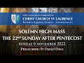 The Twenty-Second Sunday after Pentecost -  Solemn High Mass (Sunday 6 November, 10.30am)