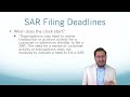 sar filing deadlines