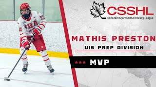 Mathis Preston (OHA) MVP - U15 Prep Division