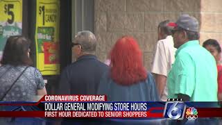 Dollar General's first hour for seniors only, locations to begin closing an hour early