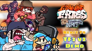 TF2 || Fnf React To Friday Night Fortress VS Mann Co V2 DEMO || Demoman/Scout/Spy