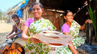 மதினி செய்த அடல் மீன் பொரியல் சாம்பார் சாப்பாடு செம ருசி | Sambar With Fish Fry 😋😋😋