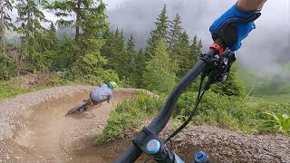 Morgins - La Tobogane, The Red, on trail bikes - 2021