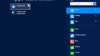 Windows 8.0 Professional - Pin the Control Panel to the Start Screen