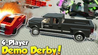 4-PLAYER DEMO DERBY! - Brick Rigs Multiplayer Gameplay - Demolition Derby Challenge