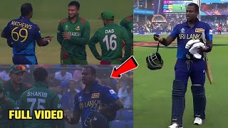 Everyone Shoked when Angelo Mathews given Timeout for 3 minutes late rule in Ban vs SL Match