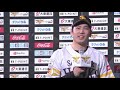 2020年8月1日 福岡ソフトバンク・栗原陵矢選手 石川柊太投手ヒーローインタビュー