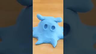 CLAY CHARACTER〈26〉 Pancake devilfish - blue ねんどでキャラクターをつくる「メンダコ ブルー」 #Shorts