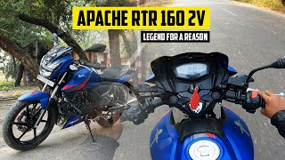 TVS Apache RTR 160 2V Ride Review After 9000 KMS | 160cc King For A Reason 😍