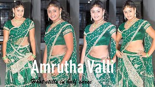 Amrutha Valli hot stills in half saree