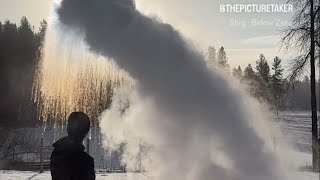 Boiling Water in Negative Temperatures (Vaporized)