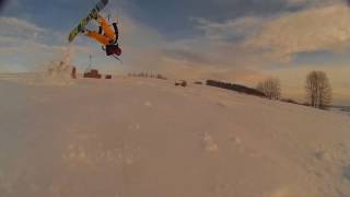 Snowkite freestyle 2016 - Ozone 12m, Flysurfer Pulse 2 10 m