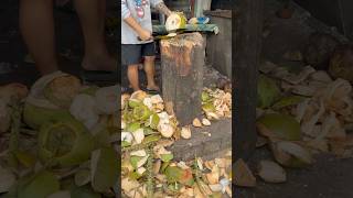 Coconut juice cutting skill #shorts #viralvideo #coconut #asmr