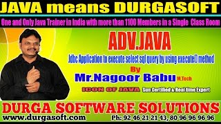 Advance Java | JDBC Application to execute select sql query by using execute method() by NagoorBabu