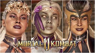 Every Sindel Skin and Cosmetic Intro Showcase - Mortal Kombat 11