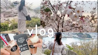 【お花見vlog】アラサー桜に癒される。それからコーデ紹介もしてみた