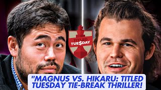 Magnus Carlsen's Unbeaten Run in Titled Tuesday: Epic Tie-Break Showdown with Hikaru!