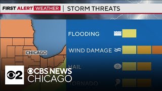 Strong to severe storms Tuesday night in Chicago