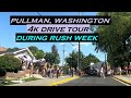 Pullman, Washington | 4k Driving Tour | During Rush Week | Dashcam | Fraternity Sorority | WSU