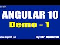 ANGULAR 10 tutorials || Demo - 1 || by Mr. Ramesh On 03-01-2022 @7AM IST