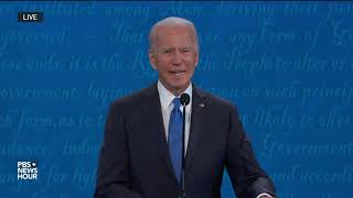 WATCH: 'I will end this,' Biden says of pandemic | Second Presidential Debate 2020