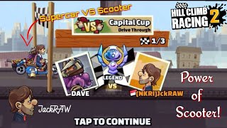Hill Climb Racing 2 - Beat the Boss using a Scooter, New Map Capital Cup!