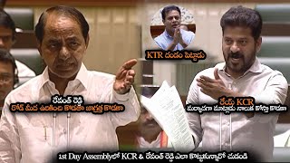 కొడకా KCR మర్యాదగా మాట్లాడు నాలుక కోస్తా || Revanth Reddy Showed Hell To KCR In Assembly || NS